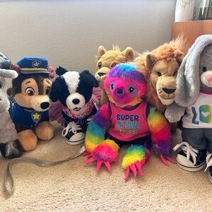 Build-A-Bear Rainbow Sloth and Friends Plush Set